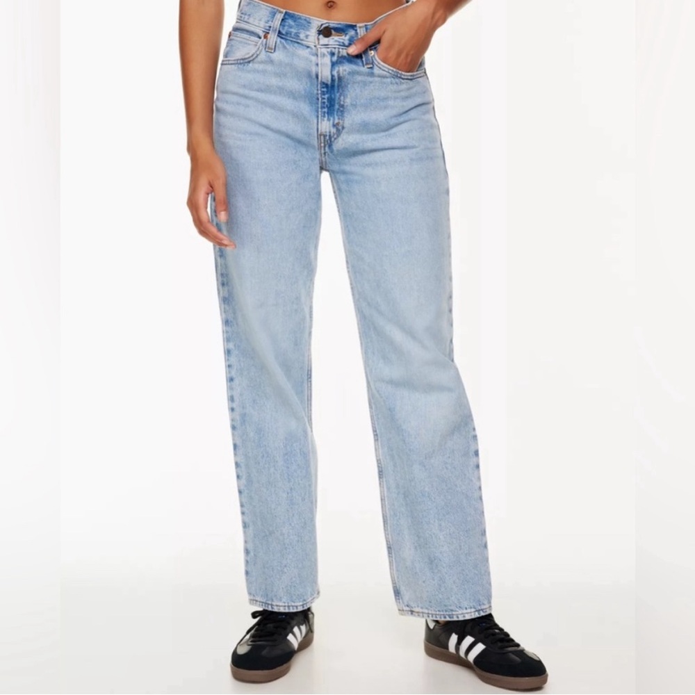 Levi’s dad jeans - I think the colour is Charlie glowup